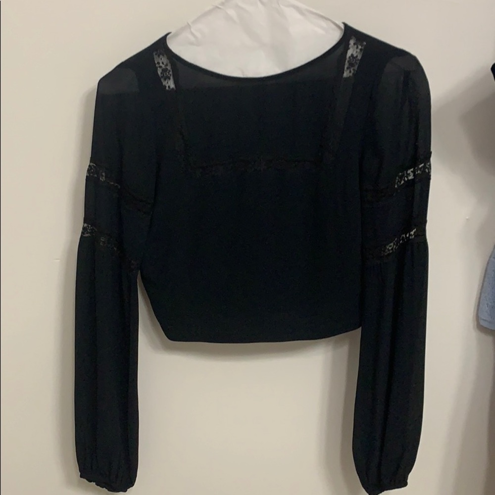 Reformation black Lace top